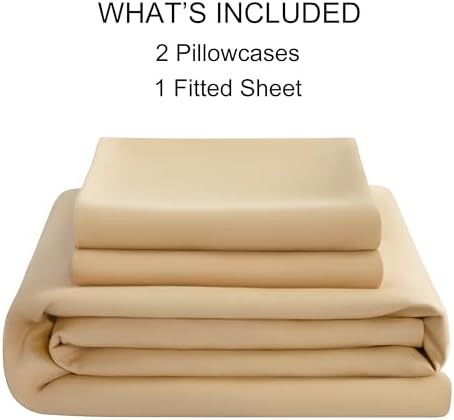 NTBAY Queen Microfiber Sheet Set, 3 Piece, 15 Inch Pocket, Light Taupe