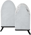 Pale Grey Oven Mitts and Pot Holders Set 2 Pack