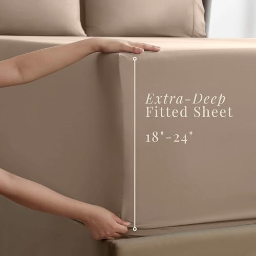 Hearth & Harbor Extra Deep Pocket Sheets - Fits Mattress 18-24 Inches