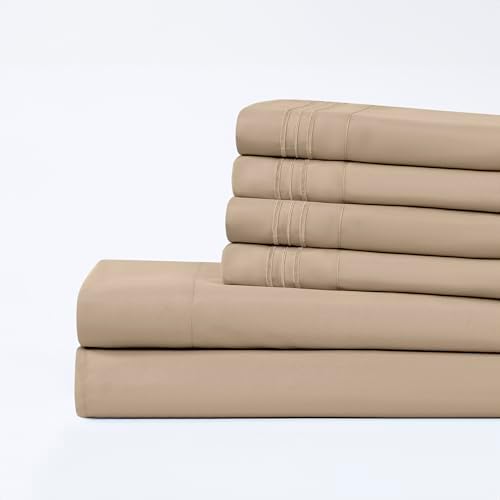 Modern Threads 6-Piece Bed Sheet Set - Deep Pocket, Soft Brushed