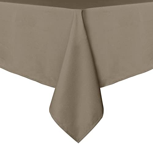 sancua Rectangle Tablecloth, 70 x 90 Inch, Taupe