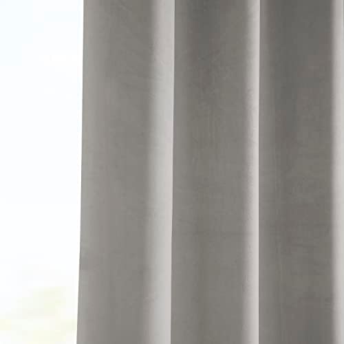 Grommet Plush Velvet Curtains For Bedroom (1 Panel) 50W x 120L, City