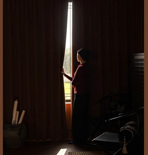 Bedroom Blackout Curtains 84 Inch Length 2 Panels Set, Darkening Room