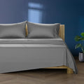 TEXAS LINEN CO. 1000 Series Cotton Bed Sheets King Size Set, Dark Grey