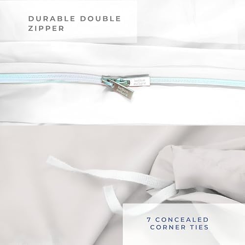 Kotton Culture 3 Pc White Ruffle Trim Duvet Cover Set King Size-100%