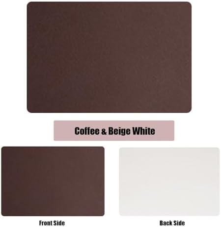 Placemats Set of 6 Modern,11.82 x 16.93 in / 30 x 43 CM,Leather