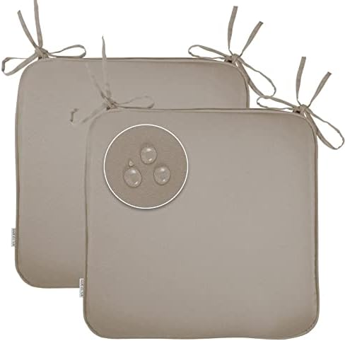 GUEGLSA Outdoor Indoor Waterproof Seat Cushions,16x16 Inches Patio