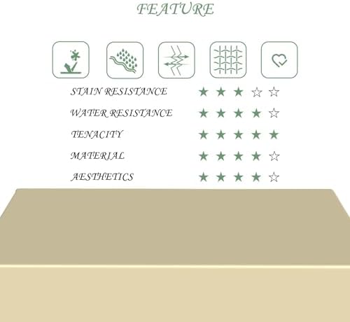 52x70 Inch Beige Rectangle Tablecloths Morandi Series Heavy Duty