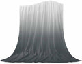 Gray Gradient Flannel Fleece Throw Blanket, 60 x 80 in, Super Soft