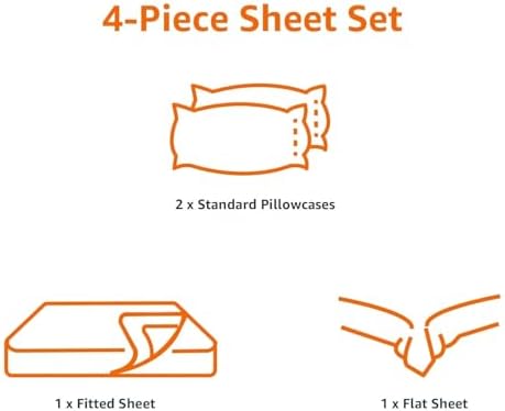 100% Cotton Full 4 Piece Sheet Set 15" Deep, Taupe