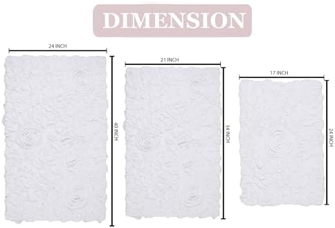 Home Weavers Modesto Collection 100% Cotton Tufted Bath Rugs, Extra
