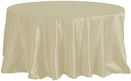 Satin Round Tablecloth 90" (Ivory)