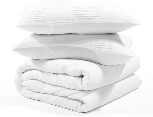 Lush Decor Sorano Chambray Textured Jacquard Cotton Duvet Cover