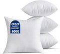 20 x 20 Throw Pillow Inserts Pack of 4 Large White Decorative Square
