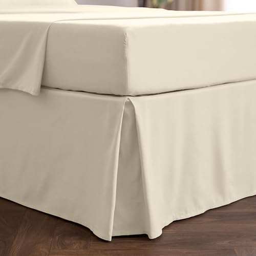 Mellanni Bed Skirt Cal King Size - Tailored Drop Bed Skirting