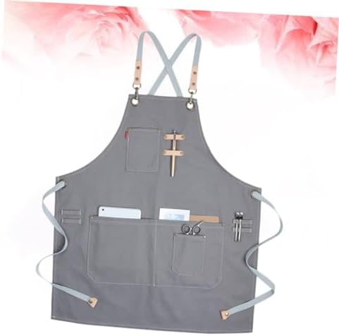 KICHOUSE Nordic Industrial Style Halter Apron Adjustable Canvas Apron