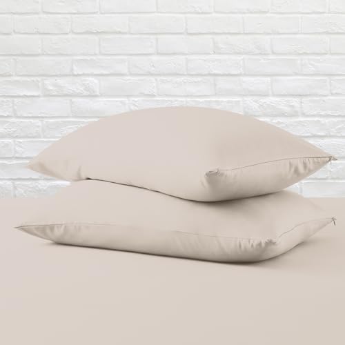 Queen Size Pillow Protector Set of 2, 100% Egyptian Cotton Pillow