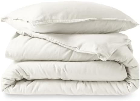 Bare Home Flannel Duvet Cover Set (Twin/Twin XL, Cream)