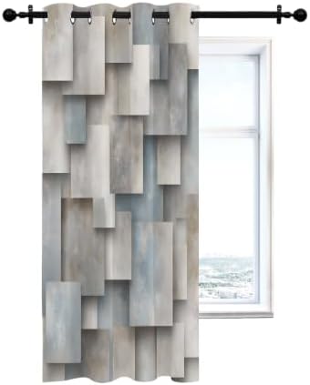 Abstract Block Curtains 63 inches Long for Living Room Bedroom