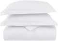Pizuna 100% Cotton Queen Duvet Cover Set 1000 Thread Count, White