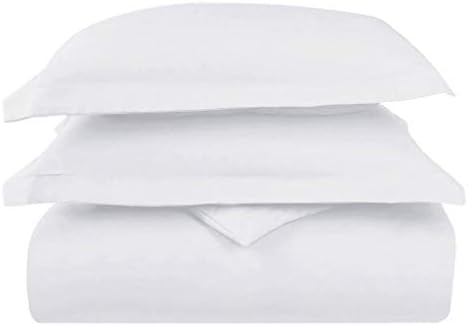 Pizuna 100% Cotton Queen Duvet Cover Set 1000 Thread Count, White
