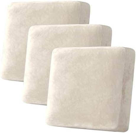 H.VERSAILTEX Velvet Stretch Couch Cushion Cover Plush Cushion