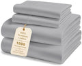 King Size Sheets, 1000 Thread Count 100% Cotton 4-Piece Bed Sheet Set
