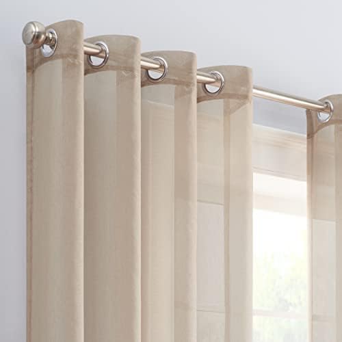 ECLIPSE Ines Printed Ombre Textured Light Filtering Grommet Window