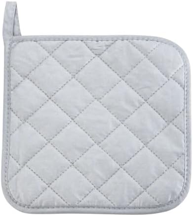 Soro Essentials- 8" x 8" Silicone Coated Cotton Pot Holder Gray Color
