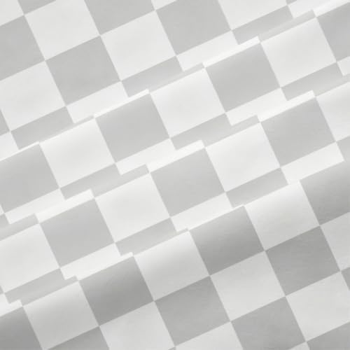 Dusty Lavender and Creamy White Checkered Duvet Cover Set Gray and