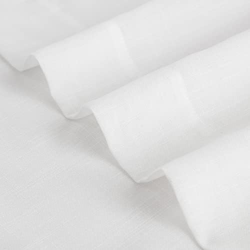 WEST LAKE Extra Long White Pinch Pleat Sheer Curtain Panels 108 Inches