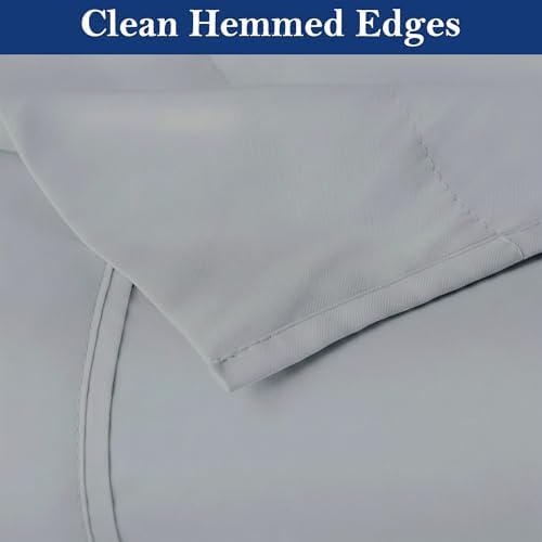 SKY BEDDINGS Full Flat Sheets, 100% Egyptian Cotton, Sateen, Light