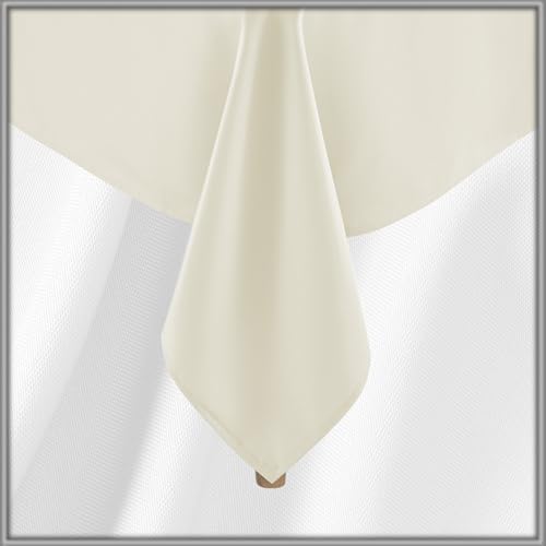 Lann's Linens 10 Pack 60 x 102 Inch Rectangular Tablecloth, Washable
