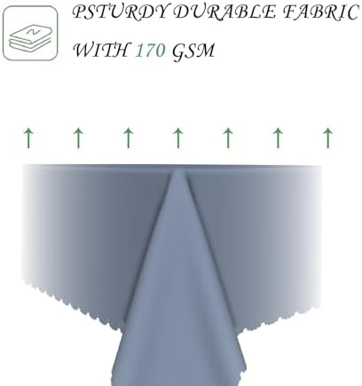 60x120 Inch Slate Grey Rectangle Tablecloths Morandi Series Heavy Duty