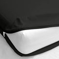 King Size Microfiber Zipper Fitted Sheet 18" Deep Pocket- Dark Grey