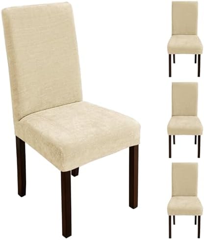 Dining Chair Covers for Dining Room Set of 4, Soft Thick Chenille