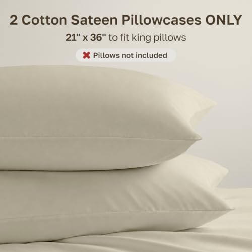 California Design Den 100% Egyptian Cotton 2-Pack King Pillowcase