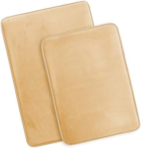 Clara Clark 2 Piece Bathroom Rug Set - Memory Foam, Bath Mat Set
