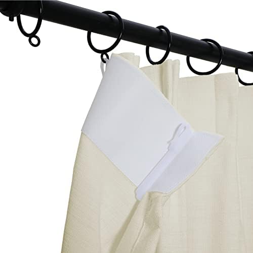 TWOPAGES Ivory White Pinch Pleated Curtains 120 Inches Long for Living