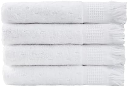 SOFE H&L | NADIAS Decorative Turkish Hand Towels, Set of 4 | White