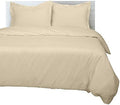 ROYALE LINENS Sand Duvet Cover Queen Size - 3 Piece Bedding Comforter