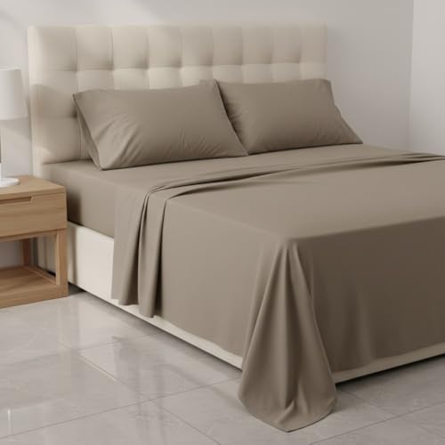 800 Thread Count 100% Pure Cotton 4-Piece Bed Sheet Set, Full XL Size
