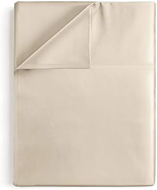One Piece Flat Sheet Egyptian Cotton King Size (Solid Beige)
