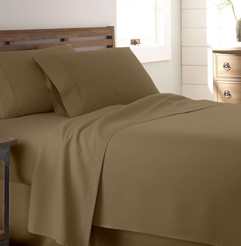 Queen Size Bed Sheet Set, 4 Piece with 16 Inch Deep Pocket Queen