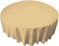LA Linen Polyester Poplin Washable Round Tablecloth, Stain and Wrinkle