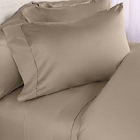 Luxurious Taupe Solid/Plain, Full Size, 300 Thread Count 100% Egyptian