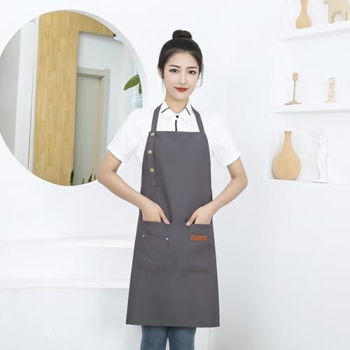 Canvas Aprons for Women Men with Pockets Adjustable Straps Canvas