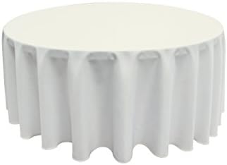 GEFEII Kitchen Tablecloth 90 inch Round Tablecloths Solid Polyester
