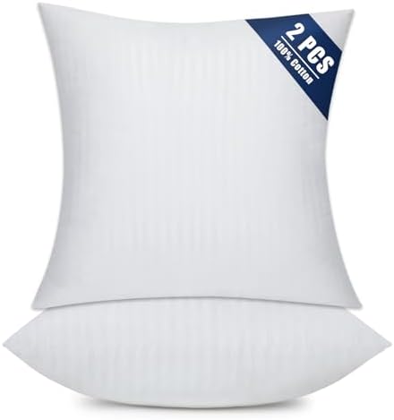 OKBA Set of 2 Throw Pillow Inserts, Hypoallergenic Soft & Firm