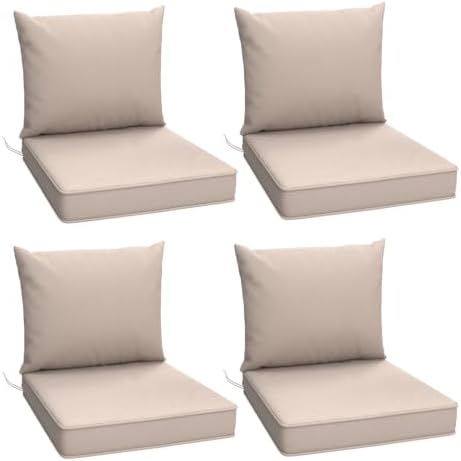 Outdoor Chair Cushions Set of 4, Waterproof Patio Furniture Cushions